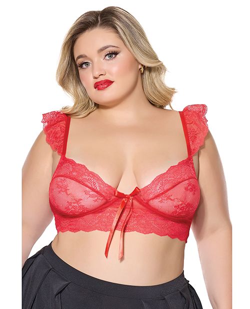 Coquette Scallop Stretch Lace Soft Cup Bralette