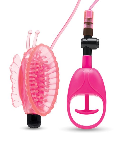 Lux Fetish Vibrating Butterfly Pussy Pump With Quick Release