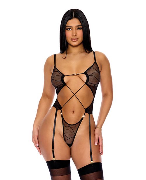 Forplay Pull My Strings Sheer Mesh Teddy