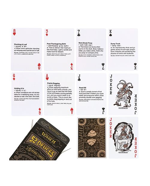 Sleazy Greetings 52 Deuces Poop Themed Playing Cards