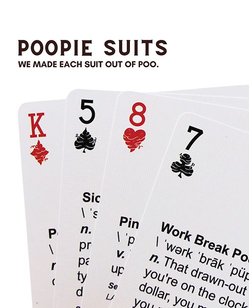 Sleazy Greetings 52 Deuces Poop Themed Playing Cards