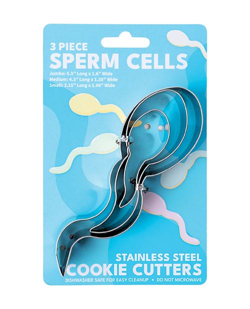 Sleazy Greetings Sperm Cookie Cutter 3 Piece Set