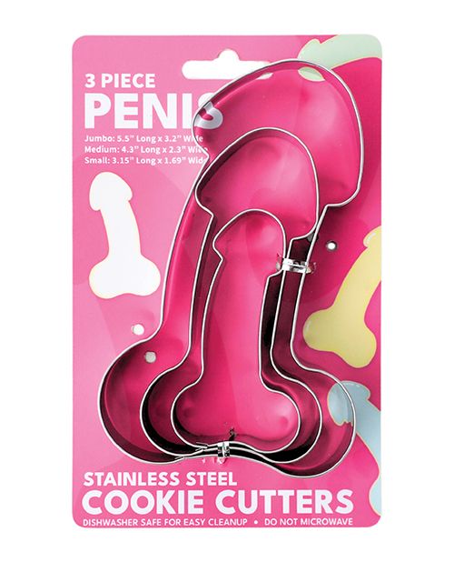 Sleazy Greetings Penis Cookie Cutter 3 Piece Set