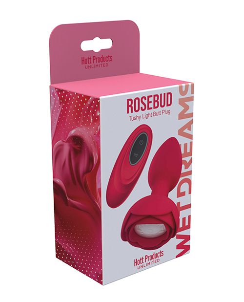 Hott Products Rosebud Tushy Light Up Butt Plug