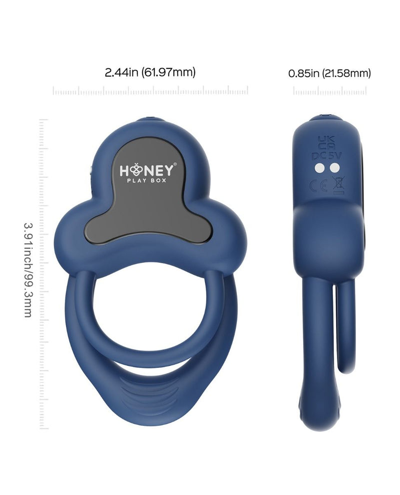 Honey Play Box Anello Vibrating Double Cock Ring With Clitoral Stimulator