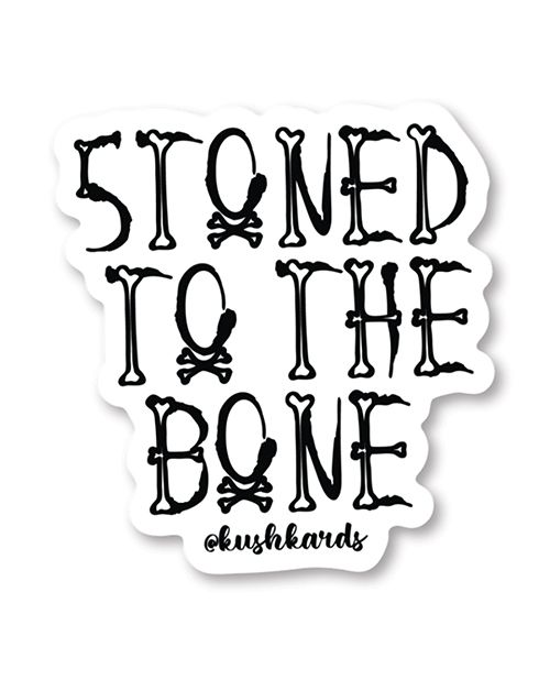 Kush Kards Halloween Stoned to the Bone Stickers