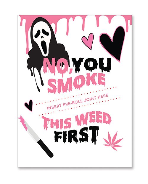 Kush Kards Halloween GhostFace Greeting Card With Matchbook