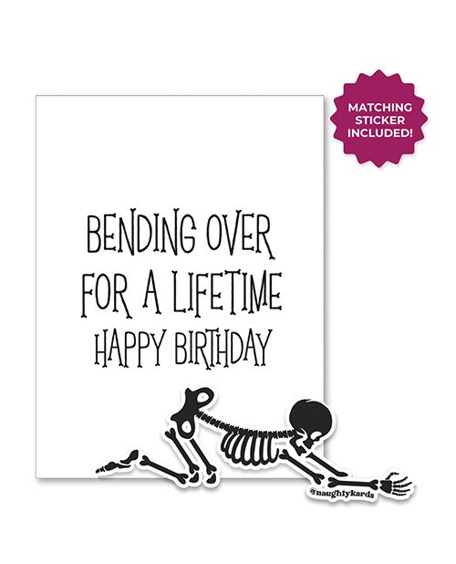 Kush Kards Halloween Bending Over Birthday Greeting Card With Sticker