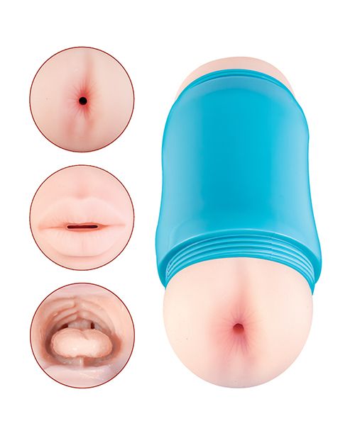 Nasstoys Delite Two Ways Mouth & Ass Masturbator