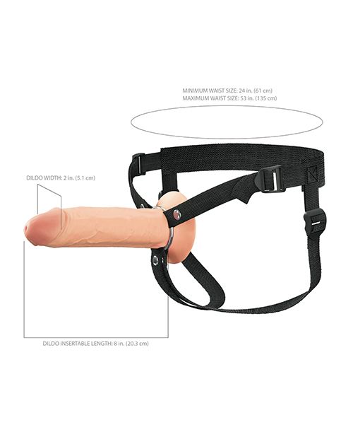 Fantasy X-tensions Elite 8 Inch Silicone Hollow Strap-on