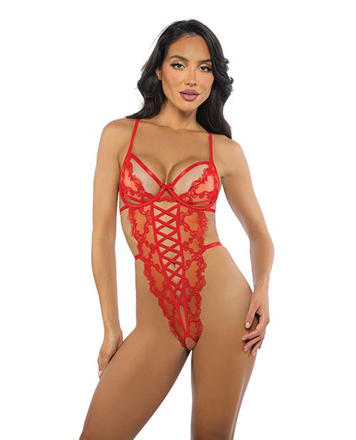 Roma Confidential Baroque Heart Embroidered Lace Teddy