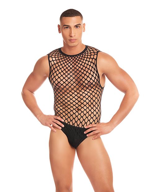 Rainbow Party Full Effect Large Mesh Unitard 2 Piece Set