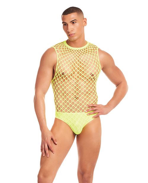 Rainbow Party Full Effect Large Mesh Unitard 2 Piece Set