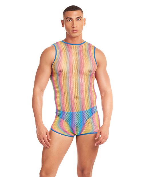 Rainbow Party Pride Star Mesh Singlet 2 Piece Set