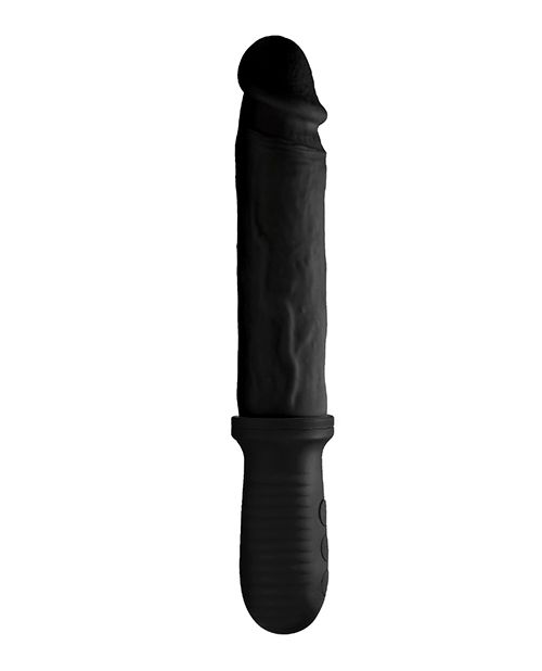 Master Series 8X Auto Pounder Vibrating & Thrusting Dildo With Handle