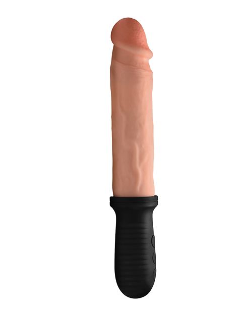 Master Series 8X Auto Pounder Vibrating & Thrusting Dildo With Handle