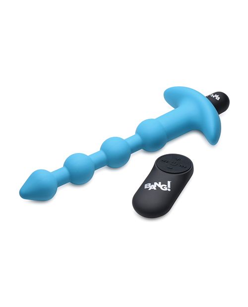 Bang! 28X Vibrating Silicone Anal Beads With Remote Control