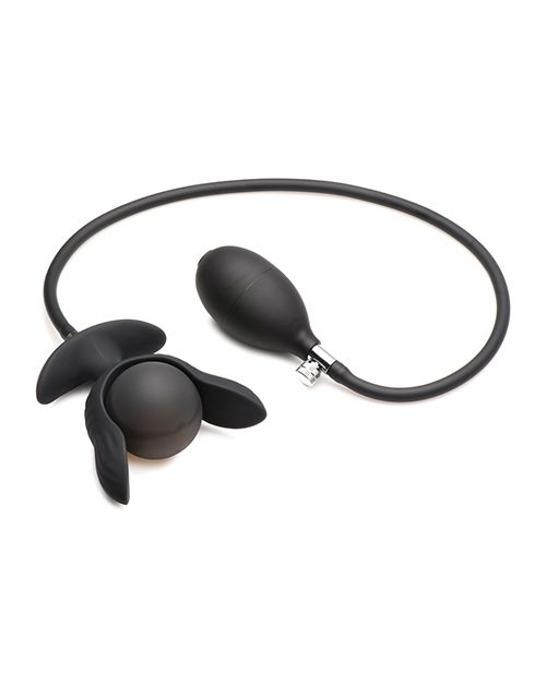 Master Series Dark Pearl Inflatable Vibrating Butt Plug