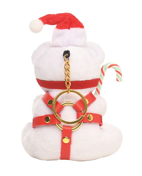 Master Series Holiday Bondage Teddy Bear Keychain-White