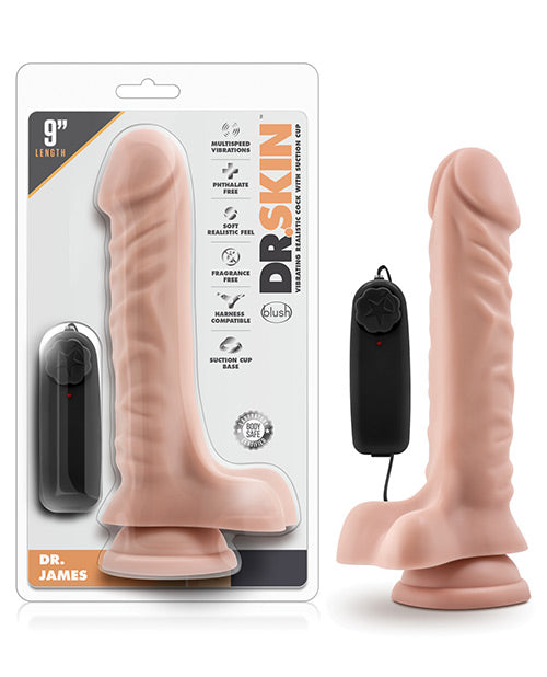 Dr. James 9 Inch Vibrating Cock with Suction Cup - Wicked Sensations