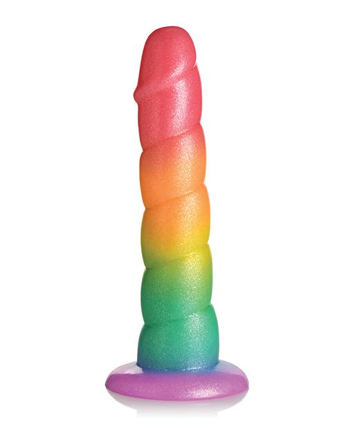 Simply Sweet 6.5 Inch Swirl Rainbow Dildo