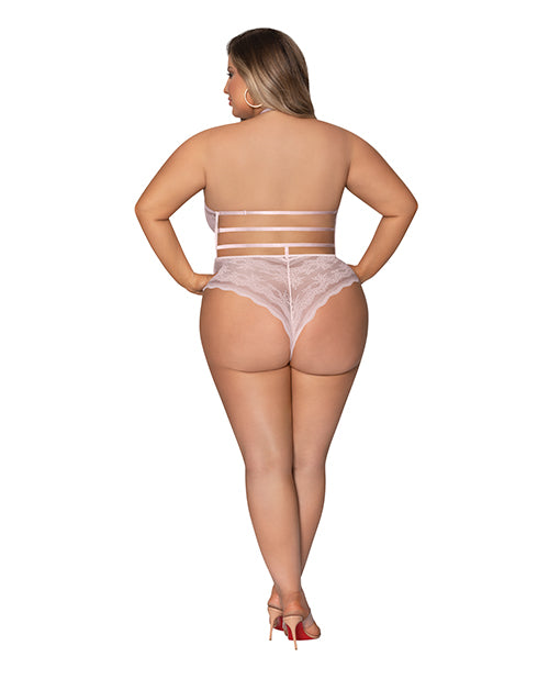 Magic Silk Exposed Seabreeze Strappy Back Teddy With Snap Crotch