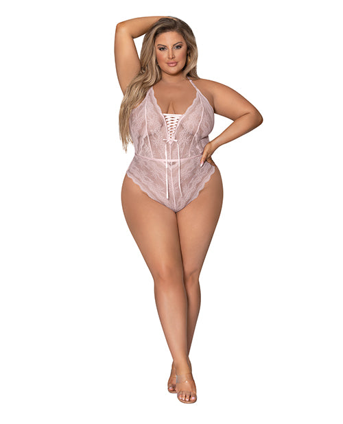 Magic Silk Exposed Seabreeze Strappy Back Teddy With Snap Crotch